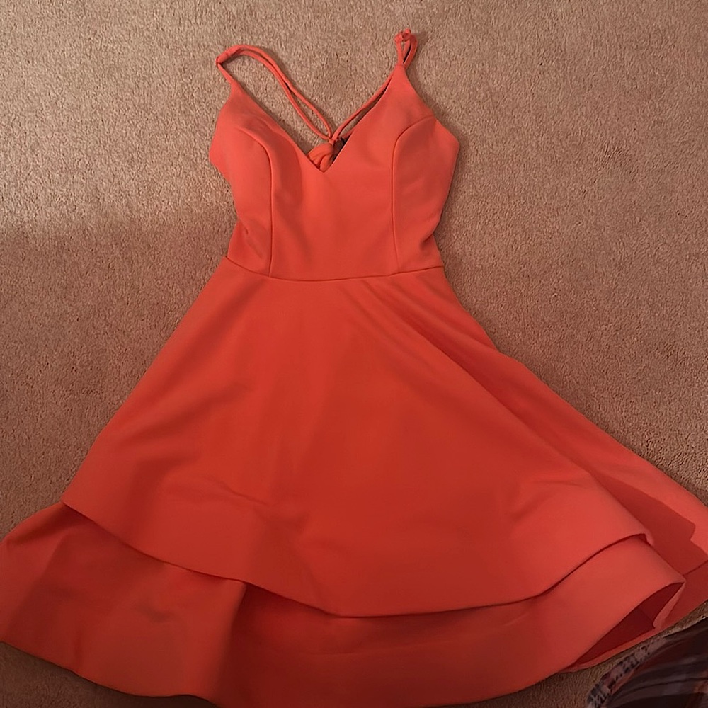 Windsor coral pink skater dress